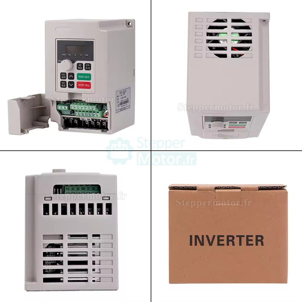 3kW 220V/380V Kit moteur de broche refroidi par eau JGD-100A-3.0KW + H100-3.7 avec variateur de fr&eacute;quence et pompe &agrave; eau et 13 pi&egrave;ces pinces ER20 et support